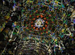 Image of immersive lights on the ceiling of the Great of St Georges Hall