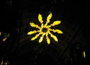 Image of immersive lights on the ceiling of the Great of St Georges Hall
